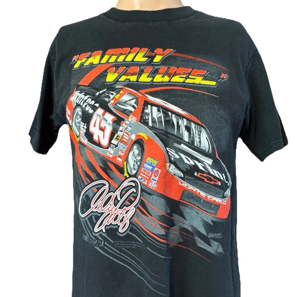 Vintage 1999 NASCAR Sprint Adam Petty Family Values Racing Shirt Size Medium